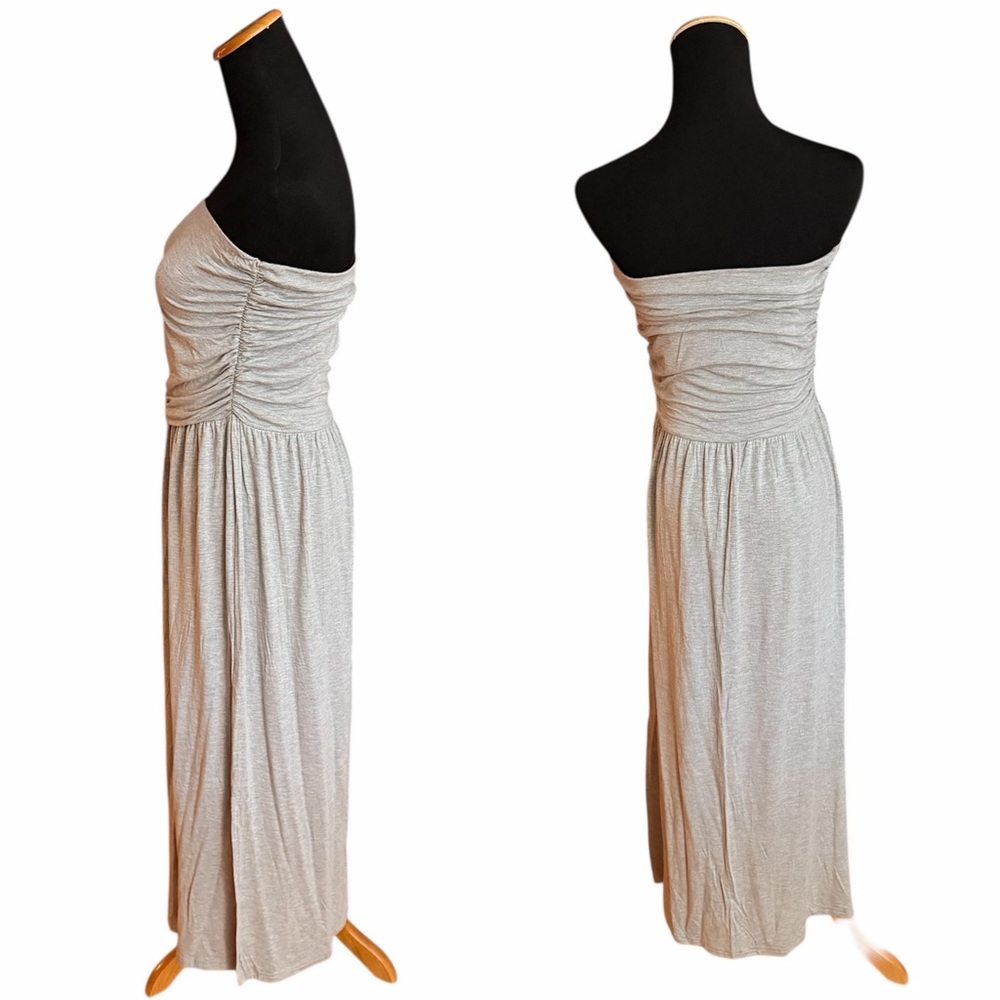 NWT! HALARA Ruched Strapless Knit Maxi Dress - Picture 3 of 6